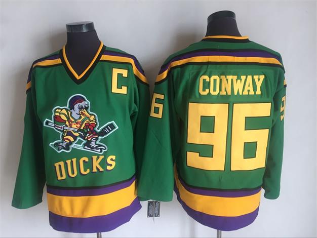 Anaheim Ducks 96 Conway Green With Yellow CCM Throwback Jersey,We sell and wholesale Anaheim Ducks 96 Conway Green With Yellow CCM Throwback Jersey on line form chian!